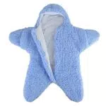 Ruiqas Baby mit Kapuze Schlafsack Starfish Neugeborenen Säuglingsfleece Swaddle Die Decke Kinderwagen Wrap für 0-8Monate Jungen Mädchen