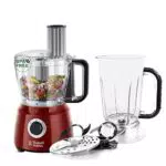 Russell Hobbs Küchenmaschine Multi - Standmixer, Mixer, Zerkleinerer, Schneider, Raspeler, Rührer - Food Processor Desire Rot.