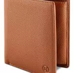 RUTAKO Leder Geldbörse Herren mit RFID Schutz I Portemonnaie Groß mit Münzfach I 12 Fächer I Echtleder Geldbeutel für Männer I Brieftasche Wallet Portmonee Cognac-Braun