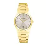 s.Oliver Armbanduhr Damen Quarzuhr Analog, mit Edelstahl Armband