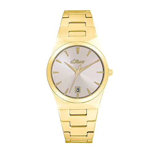 s.Oliver Armbanduhr Damen Quarzuhr Analog, mit Edelstahl Armband