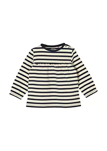 s.Oliver Junior Baby Mädchen T-Shirt mit dunklen Streifen