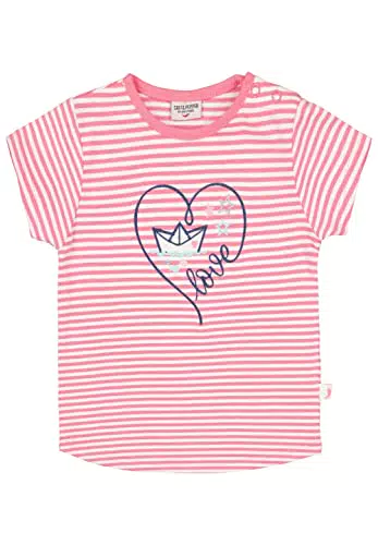 SALT AND PEPPER Baby-Mädchen Gestreiftes Herz Applikation OC T-Shirt