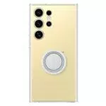 Samsung Clear Gadget Smartphone Case EF-XS928 für Galaxy S24 Ultra - Transparente Handy-Hülle mit Standfuß und Fingerhalterung