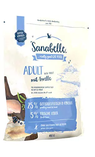 Sanabelle Adult mit Forelle, Katzentrockenfutter für ausgewachsene Katzen