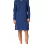 Schiesser Damen Langarm 100% Baumwolle Sleepshirt Bigshirt 100 cm Länge-Nightwear Nachthemd