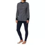 Schiesser Damen Schlafanzug mit Leggings weich und kuschelig-Frottee Pyjamaset