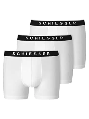 Schiesser Herren 3 Pack Boxershorts Bio Baumwolle - 95/5 Organic Boxershorts