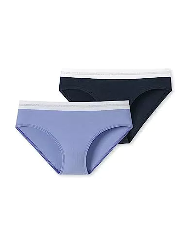 Schiesser Mädchen 2 PACK Unterwäsche Panties Hipster - Organic Cotton - Rippe