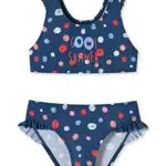 Schiesser Mädchen Bustier Bikini-Set - Dunkelblau Gemustert