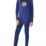Schiesser Mädchen Schlafanzug Nachthemd mit Leggings lang-100% Organic Bio Baumwolle-Größe 92 Pyjamaset