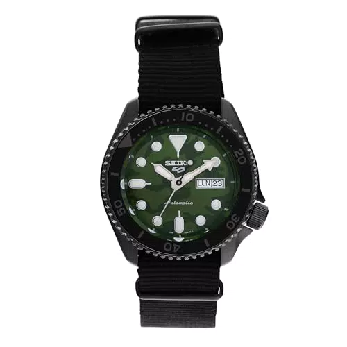 Seiko 5 Sports Herrenuhr Automatik Schwarz-Green SRPJ37K1
