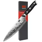 SHAN ZU Damastmesser Kochmesser 67 Schichten Damaststahl G10 Griff 20CM