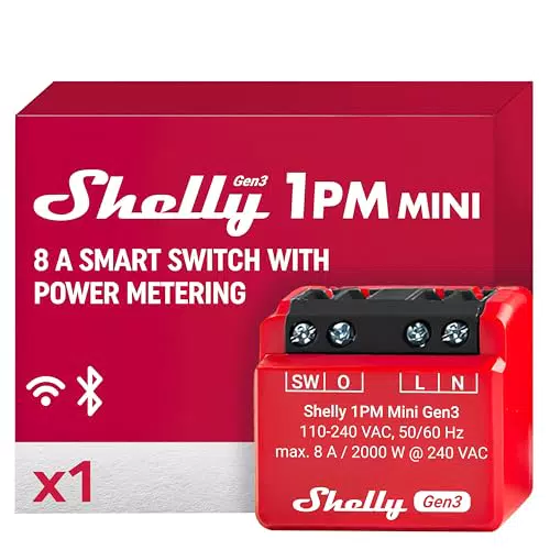 Smart Switch Relais für Hausautomation mit Leistungsmessung - Kompatibel mit Alexa und Google Home