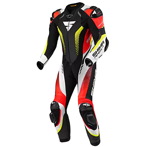 SHIMA APEX RS Motorradkombi für Herren - 1-teiliger Sport-Rennkombi aus Leder