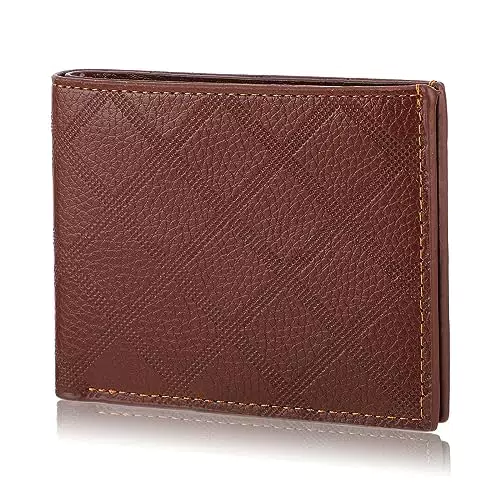 simarro Geldbörse Herren Leder, Portemonnaie Herren Kartenhalter mit Textur Geldfach Mehrere Kartenfächer große Kapazität Geldbörsen Portmonee Wallet Brieftasche Männer Portmonaise