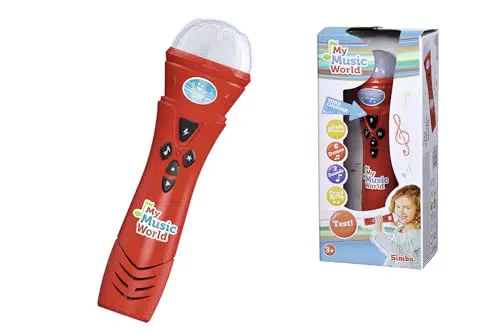 Simba Lustiges Karaoke Mikrofon für Kinder ab 4 Jahren - Musikspaß mit Stimmverzerrung und Demo-Songs