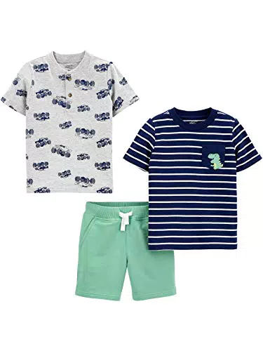 Carter's Baby-Jungen Spielkleidung Set mit Knopfleiste und Shorts