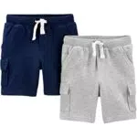 Carter's Baby-Jungen Cargo Shorts, Marineblau/Grau