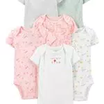 Simple Joys by Carter's Baby Mädchen 6-Pack Short-Sleeve Bodysuit Hemd