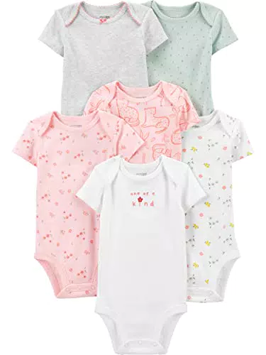 Simple Joys by Carter's Baby Mädchen 6-Pack Short-Sleeve Bodysuit Hemd