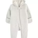 Carter's Baby Fleece-Overall mit Fuß, Unisex - Grau, Neugeborene