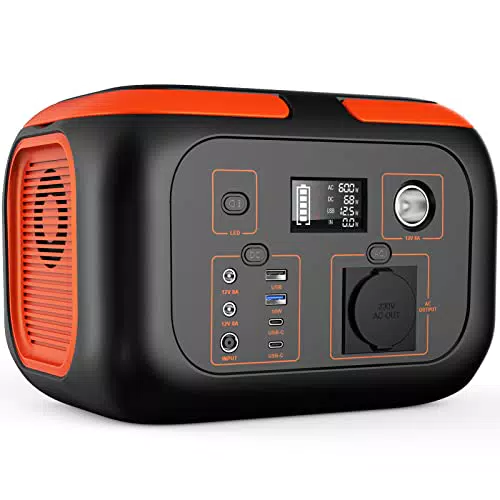 "SinKeu Tragbare Powerstation 600Wh Solar Generatoren mit 600W AC/USB A&C/12V DC Ausgängen"