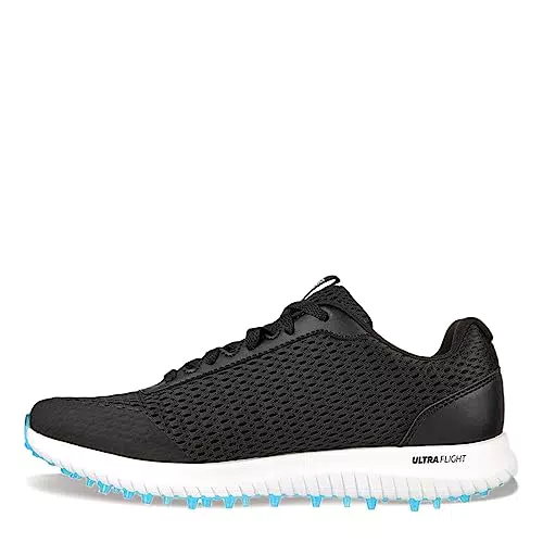 Skechers Damen Golfschuh Sneaker mit Spikeless Sohle - Schwarz/Türkis Mesh