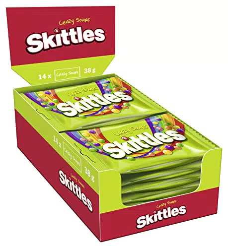 Skittles Süßigkeiten, Crazy Sours, American Football Snacks