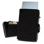 Slimfin® RFID Schutz Geldbörse - Kartenetui mit Münzfach - Carbon - Unisex