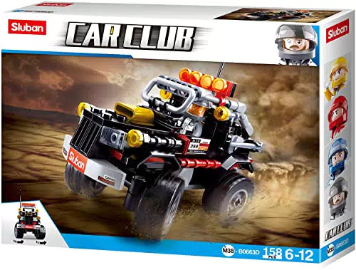 Sluban Offroad-Fahrzeug Klemmbausteine Set mit Rennauto und Spielfigur - Car Club