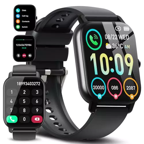 Smartwatch Damen Herren, Telefonfunktion 1, 85" Touchscreen Smart Watch