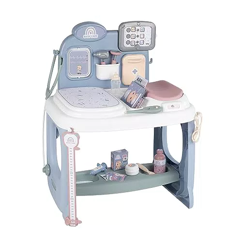 Smoby Baby Care Center für Puppen bis 38 cm - mit mechanischer Waage und Untersuchungstisch