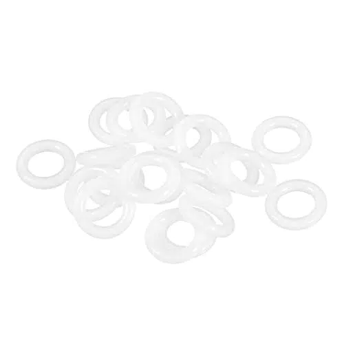 sourcing map 20 Stk. Silikon O-Ring VMQ Dichtungsring 16mm AD 10mm ID 3mm Breite Weiß