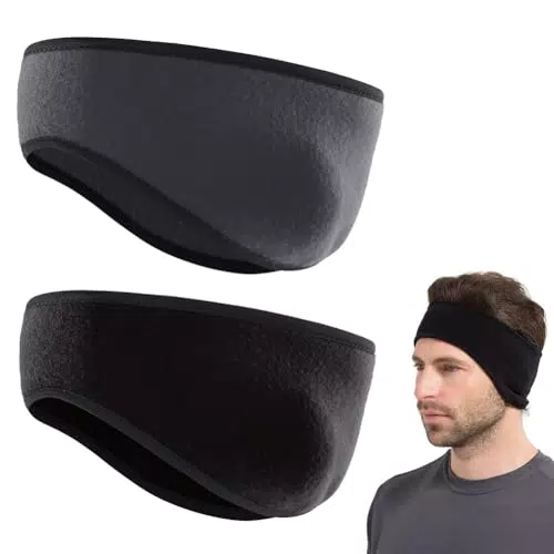 Sport Stirnband für Damen und Herren, 2pcs Sport Stirnband Ohrenwärmer