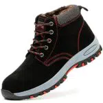 SROTER Damen Herren Arbeitsschuhe Stahlkappe Wasserdicht Gefüttert Sicherheitsschuhe Schneestiefel Trekking Wanderschuhe Winterschuhe Stiefel Trekking Schuhe