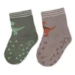 Sterntaler Baby Krabbelsocken Doppelpack Dino Spinat