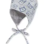 Sterntaler Baby Jungen Mütze Baby Wende Tiergesichter/Uni Mütze - Mütze Baby - aus Jersey mit Eseln und Bindeband - mehrfarbig