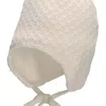 Sterntaler Baby Mädchen Strickmütze Baby GOTS Strickmütze Bindebändern Mütze - Baby Strickmütze - aus Baumwolle mit Bindeband - lila