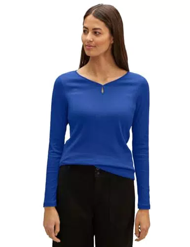 Street One Damen Langarmshirt - Frisches Intensives Blau