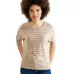 Street One T-Shirt 3/4 Arm Damen A319414 Light Smooth Sand 38