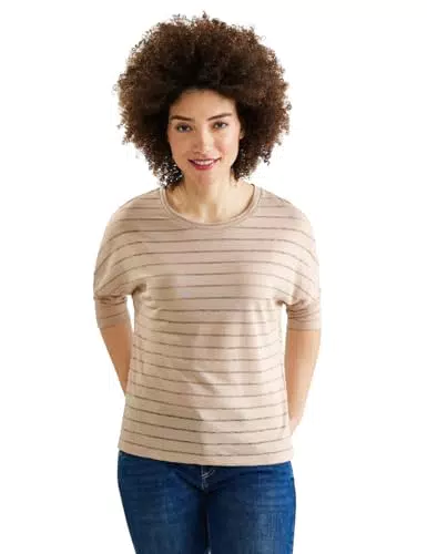 Street One T-Shirt 3/4 Arm Damen A319414 Light Smooth Sand 38