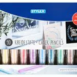 Stylex 28305 - 10 Kreidestifte zum dekorativen Bemalen und Gestalten von Glas und glatten Oberflächen