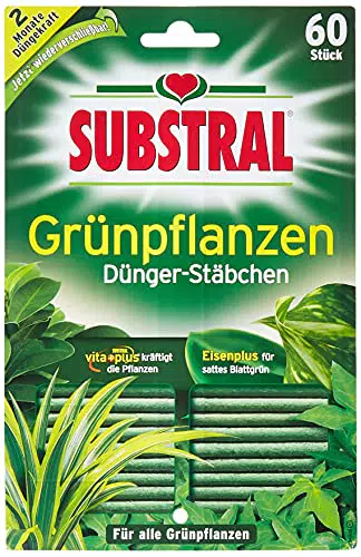 Substral Dünger-Stäbchen für Grünpflanzen mit Eisen-Plus und 2 Monate Langzeitwirkung