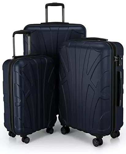 Suitline Hartschalen-Koffer Set mit TSA-Schloss