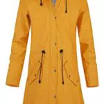 SWAMPLAND Damen PU Regenjacke Mit Kapuze Wasserdicht Übergangsjacke Regenmantel