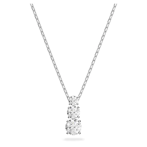 Swarovski Anhänger Attract Trilogy Rund - Weiß - Rhodiniert.