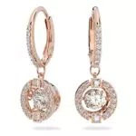 Swarovski Sparkling Dance Ohrringe, Glücksklee, Rosa