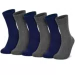 Swigtek 12 Paar Socken Herren Komfort Anzugsocken Baumwolle Schwarz Business Socken