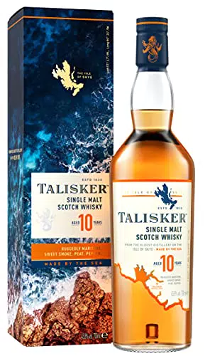 Talisker 10 Jahre Single Malt Scotch Whisky aus Skye - 45,8% vol - 700ml - Geschenkverpackung